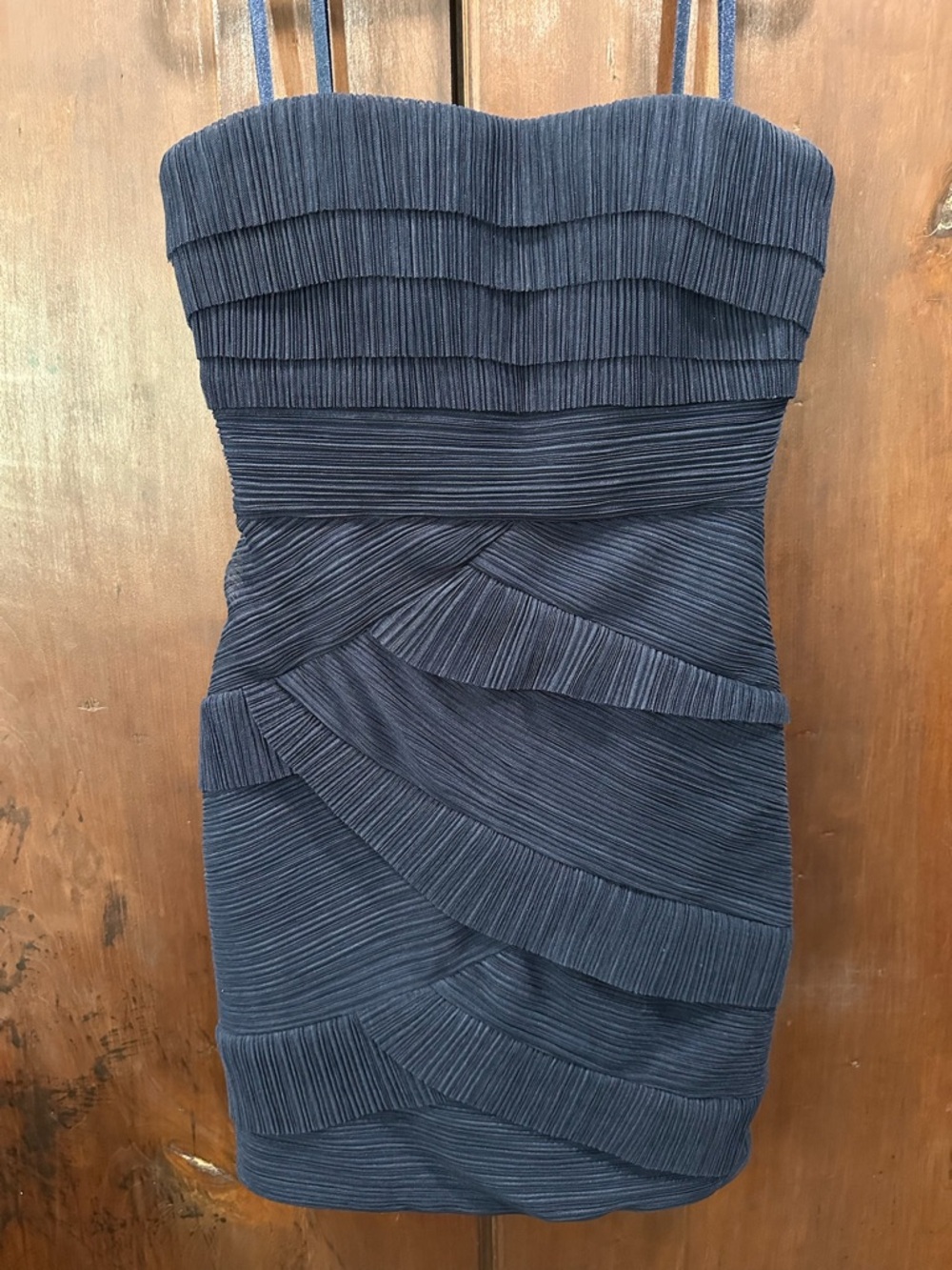 BCBGMAXAZRIA Navy Jorie Strapless Mini Dress